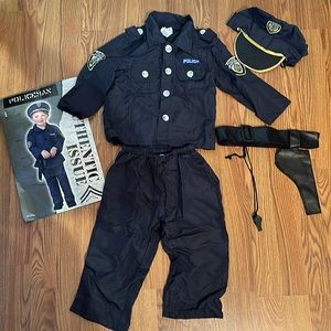 Policeman Costume Jacket and Pants with Hat & Belt, size 3T - 4T